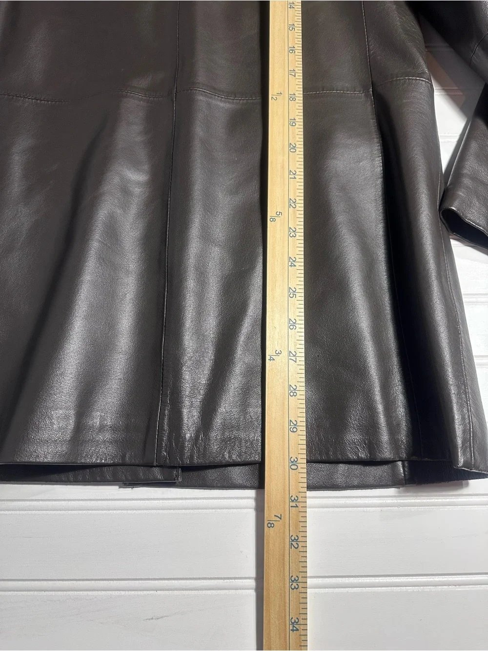 Bernardo Collection brown genuine leather coat women’s small